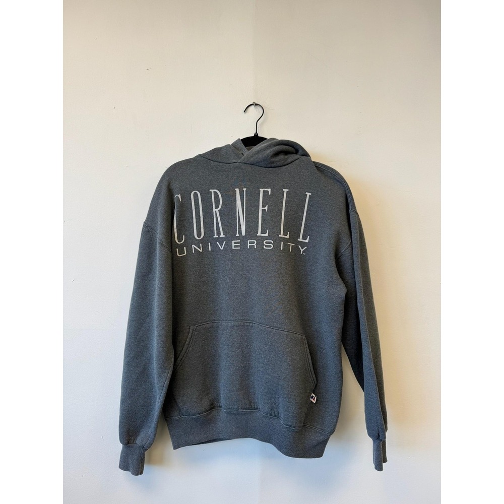 Vintage‎ Cornell University Sweatshirt Large Gray Russell Athletic Hoodie 90s